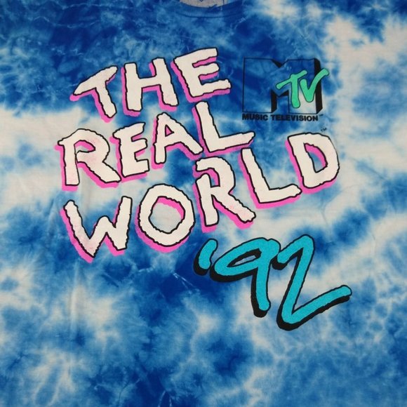 New MTV The Real World Tie-Dye Crop Tee - Picture 2 of 6